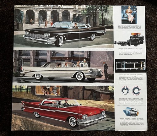 Vintage 1959 Chrysler Full Size Deluxe Sales Brochure/Poster - Picture 4 of 6