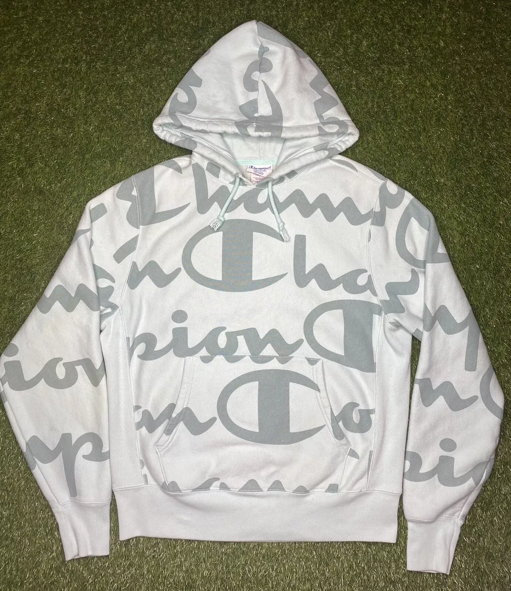 Grey champion all over hotsell hoodie