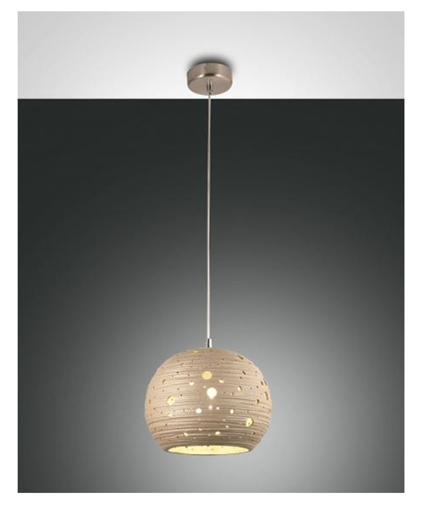 Sospensione Corvara Ceramica Kaki ø 25 | Illuminazione Naturale Eco-Chic