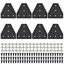 8pcs 3030 Extrusion T Plate Joining Corner Brackets Connector T Slot Hardware