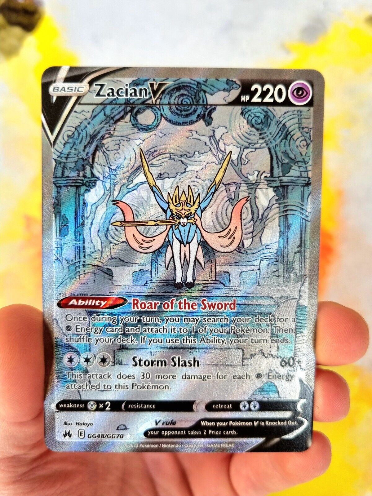 Pokemon Card ZACIAN V Alt Art GG48/GG70