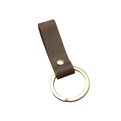 1pc Handmade Genuine Leather Keychain Strap Car Key Ring Accessories - Picture 5 of 12