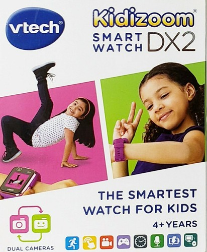 VTech Kidizoom Learning Smartwatch DX2, Dual Cameras, Purple, New, Girls, Age 4+ - Picture 2 of 12