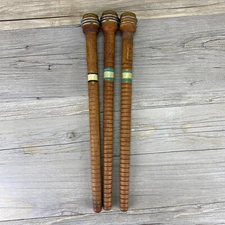 Vintage 12” Weaving Bobbins-Lot Of 3
