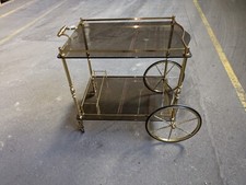 Servierwagen in Messingfarben Teewagen Dessert Beistellwagen Küchenwagen