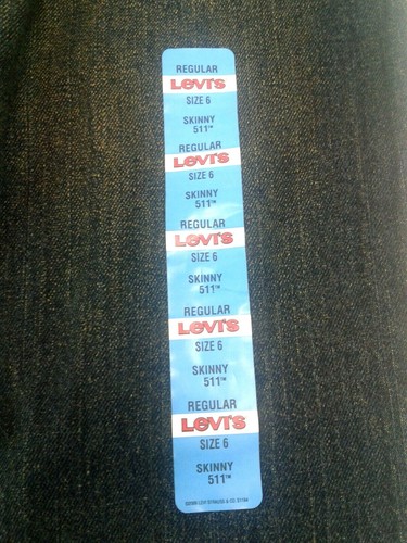 Levis 511 Skinny Childrens 5 Pocket Factory Distressed Jeans Size 5 NEW W/TAGS - Picture 4 of 10
