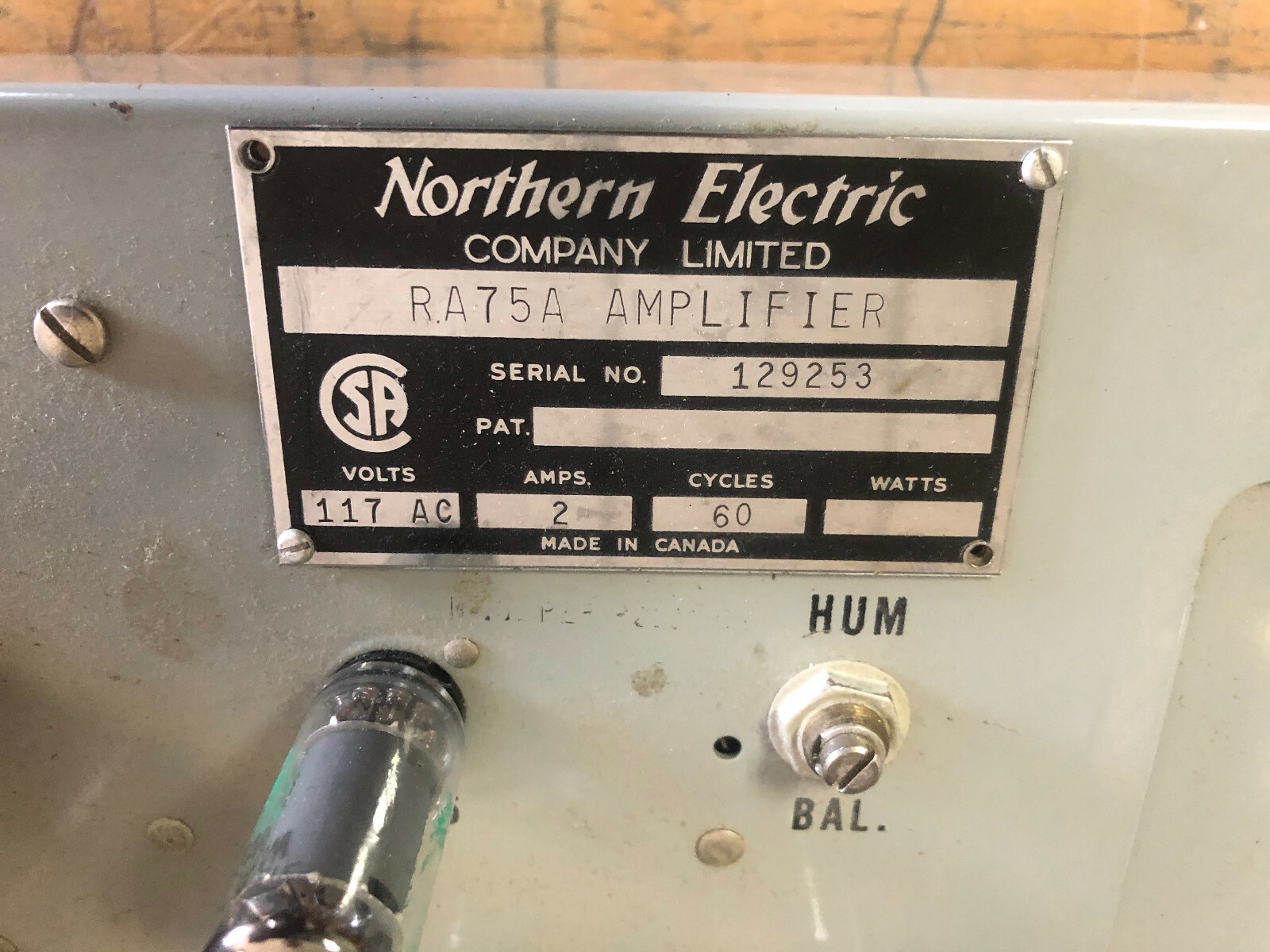 Pair Northern Western Electric RA75A MONOBLOCK Mono EL34 tube Amplifiers