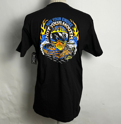 Loser Machine Men's T-Shirt Run Your Engine Black Size L NWT