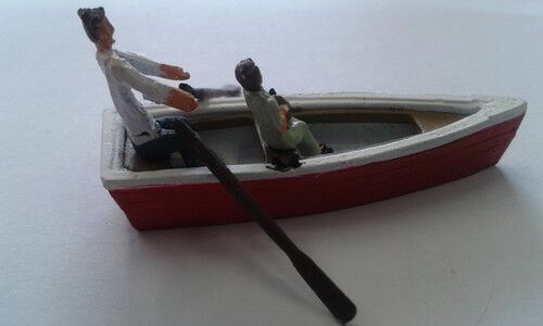 Oo / Ho Gauge Painted Row Boat With Passengers - P&d Marsh Pdz23 - Photo 4/5