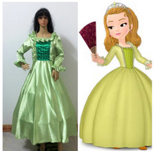 Adult Clothing women dress Sofia the First Amber Dress Princess Cosplay costume