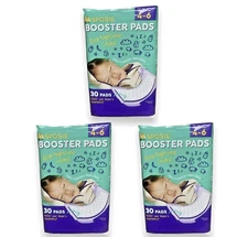 3 Packs Sposie Booster Pads For Overnight Diaper Leak Protection 30ct (90 Total)