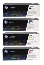 HP 305A BCMY Toner Cartridge 4-Pack for LaserJet Pro 300/400 M351/M451