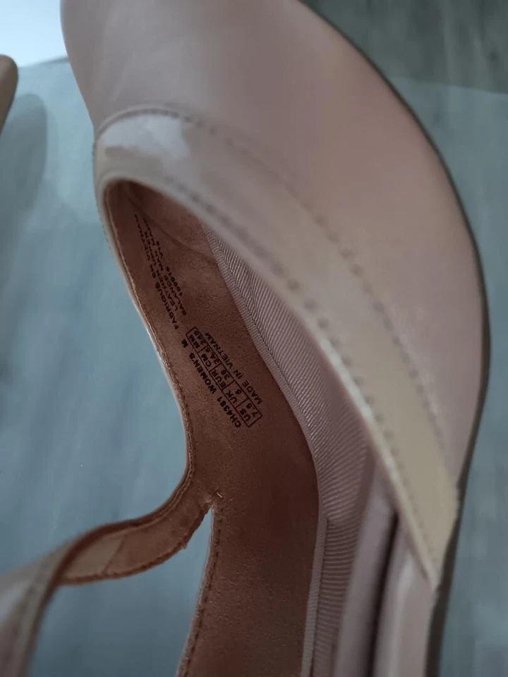 Sandalias Rockport Beige Metálicas Charol y Cuero Genuino, Mujer, US 7.5 Foto 4 de 4