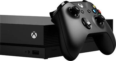 Microsoft Xbox One X Black 1TB Video Gaming Console. Excellent