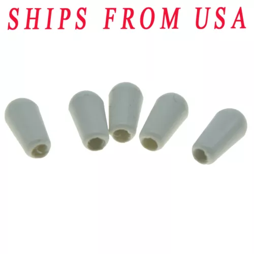 5x USA Spec Guitar Toggle Switch Tips Switch Cap for Gibson Les Paul White