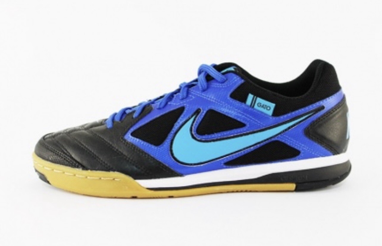 Nike 5 Gato Indoor Soccer Shoes Flat Cleats 415122044 BlackBlue Men’s
