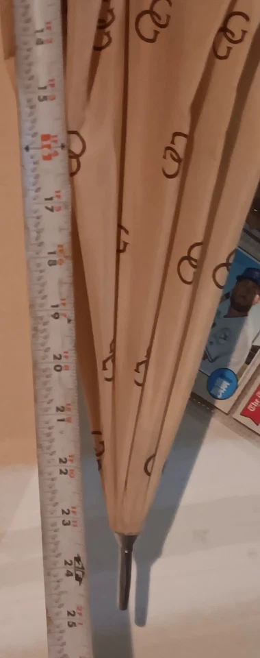 Vintage European Designer Umbrella Wood Style Handle Fully Functional With Snap - Image 3 of 4