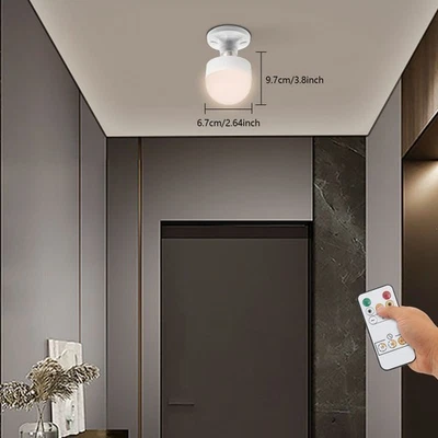 TFCFL 3-Color Remote Rechargeable Light Bulb Lights Bulb E26 Rechargeable Light Bulbs