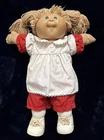 VINTAGE Cabbage Patch Kids Doll Wheat Hair Green Eyes With Outfit 1985 Blue Sign