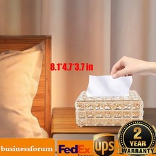 Facial Tissue Box Cover Paper Storage Holder Napkin Dispenser Organizer