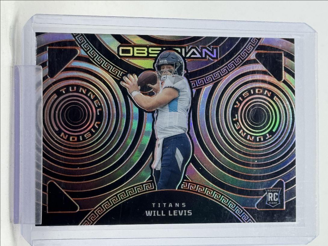 WILL LEVIS 2023 OBSIDIAN TUNNEL VISION ROOKIE EE ORANGE RC /65 Q6015