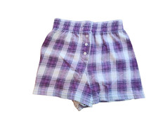 Arizona Jean Company Purple and White Plaid Girl's Shorts