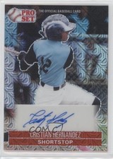 2021 Leaf Pro Set Metal 1991 Base Red Mojo Cristian Hernandez #PS1-CH2 Auto lz7