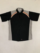 Red Kap Harley Davidson Mechanic Technician Work Shirt Large Auto Uniform #B14