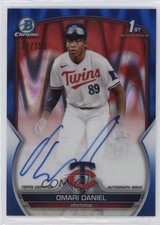 2023 Bowman Chrome Prospect Blue RayWave Refractor 22/150 Omari Daniel Auto 0u17
