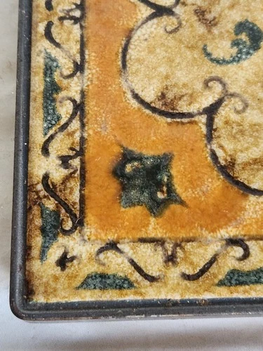 Vintage Mirasol Ceramic Tile Trivet Cork Back Italian Art Hot Plate Monterey CA image 7