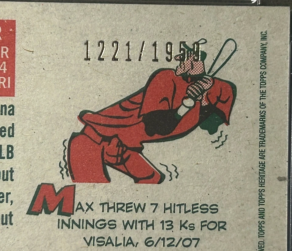 2008 Topps Heritage Chrome Max Scherzer RC PSA 9 — 第 3/3 张图片