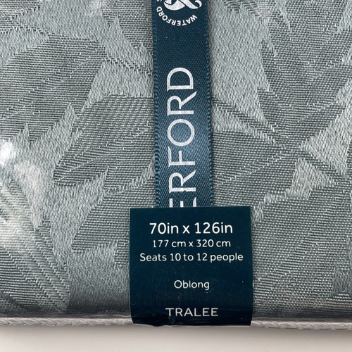 Waterford Tralee Blue Floral Tablecloth 70 x 126 in Oblong 100% Polyester NIB - Picture 2 of 6