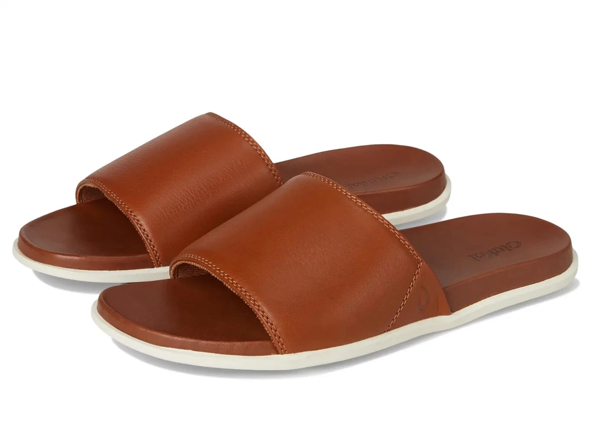 Olukai Mens Punono Leather Slide Mens OluKai Olali Slide Sandals Shoe main image 4