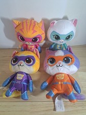 Lot Of 4 2023 Disney Jr Super Kitties 7" Plush Ginny Buddy Sparks Bitsy