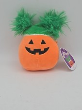 Squishmallows 4.5" Paige pumpkin Squish doo 2021 NWT Halloween   Green Hair