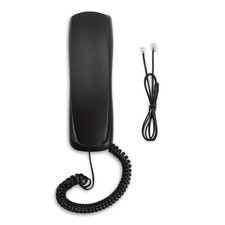 Black Portable Telephone Desktop Corded Landline Mini Phone For Office Home Desk