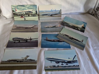 Eastern Airlines lot of 10 postcards Martin 4-0-4 Boeing 727 Douglas DC 7-B