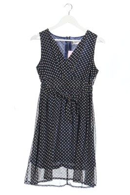 PAPER PLANES Chiffonkleid Damen Kleid Gr. DE 38 blau-creme Elegant