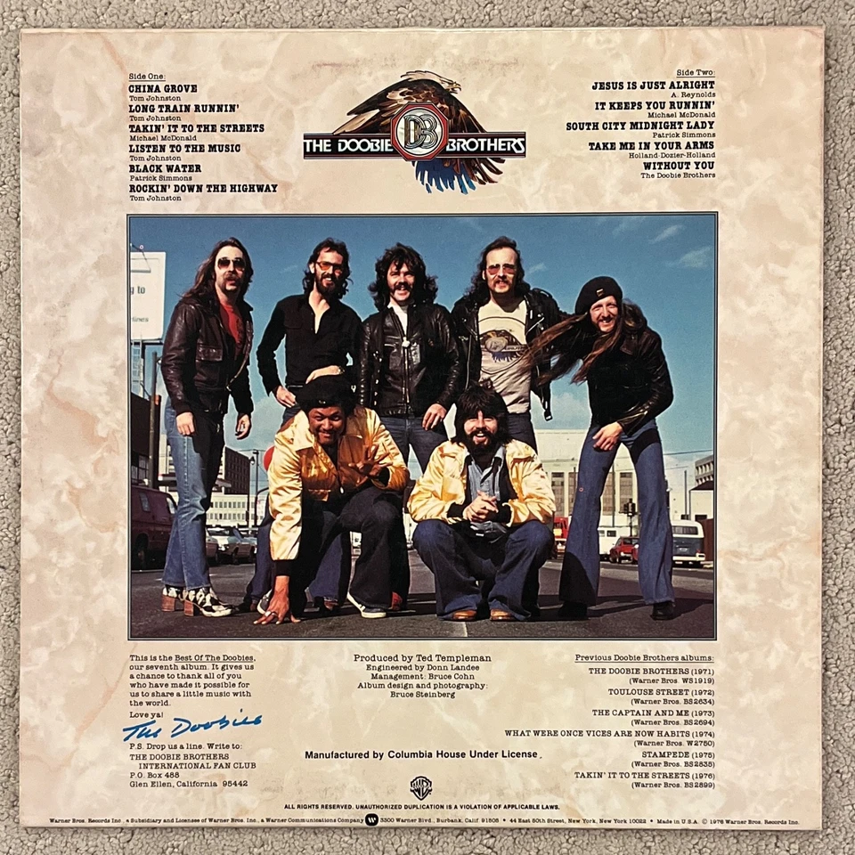DOOBIE BROTHERS - Best Of The Doobies - 1979 RE Club Ed. Warner BSK 3112 VG+/VG+ - Image 2 of 4
