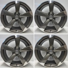 Audi A4 19” Black Edition Rotor Alloy Wheel Set Refurbished Grey Genuine B8 B9