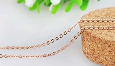 18K Rose Gold Filled Tarnish/Nickel-Free 20inch 2.4mm Cable Chain Necklace K146R