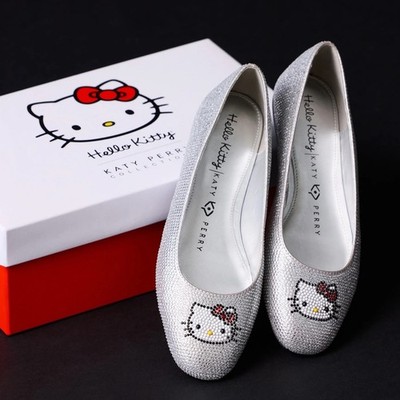 Katy Perry Collections Silver Hello Kitty Flats - Retails @ $109 Limited Edition