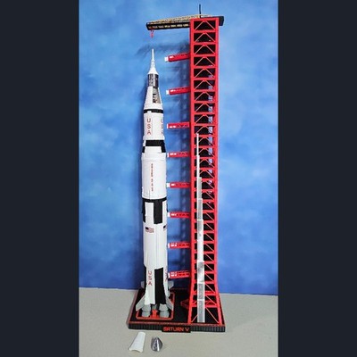 1/144 US NASA Saturn V Rocket Launch Umbilical Tower LUT Model Finished Painted