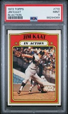 1972 TOPPS IN ACTION #710 JIM KAAT PSA 9