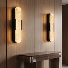2 Pack 20 Alabaster Indoor Wall LED Light Bla...