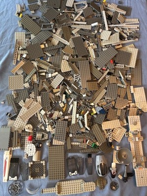 Lego 4 lbs Lot Mostly Gray Light Dark New Old Star Wars Theme Brick Plates MOC