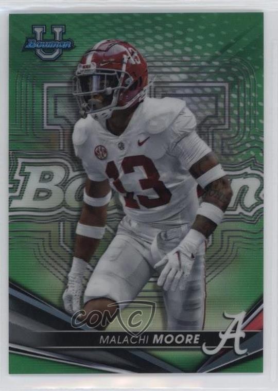 2022-23 Bowman U Green Refractor 87/99 Malachi Moore #28 5ya