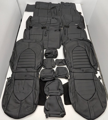 For Toyota Highlander L LE XLE 2020-2026 Black Leather Seat Covers MC8
