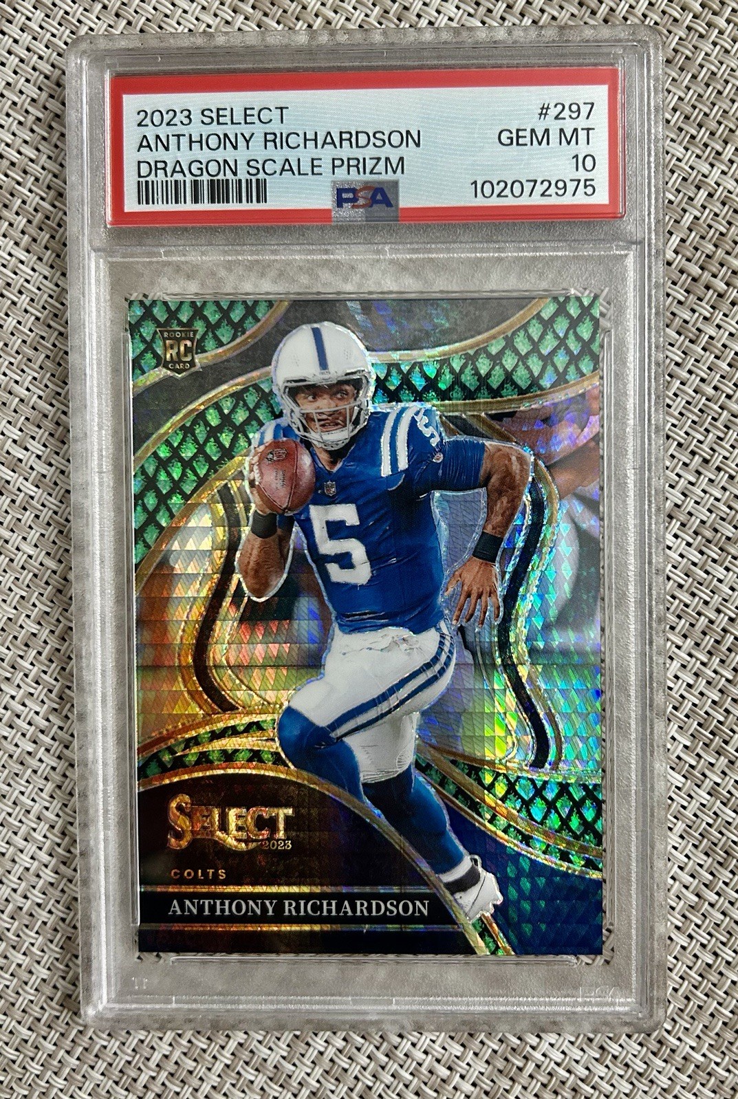 2023 Select - Club Level Anthony Richardson #297 Dragon Scale Prizm /70 (RC)