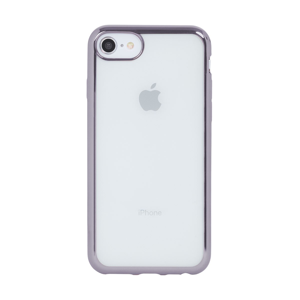 Coque protection fine iPhone 6S cadre métal antichoc gris
